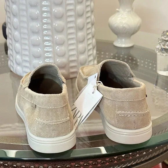 🆕 Zara Suede Boat Shoes in Sandy Brown - Picture 11 of 11